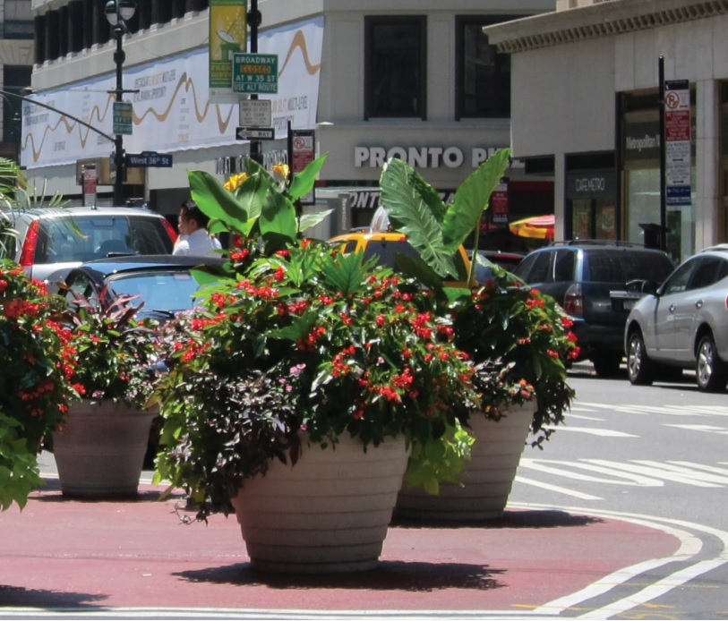 commercial planters streetscape 