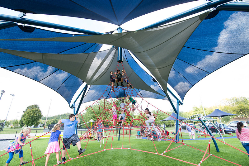 playground shade shelters with play equipment 