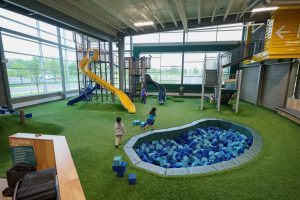Indoor turf soft play park