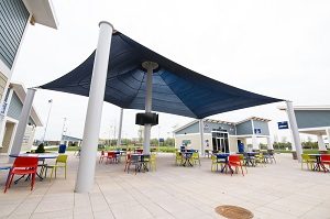 ohio sports metal and fabric shade shelter