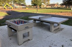 Concrete outdoor table games