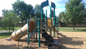 older playground with ramp