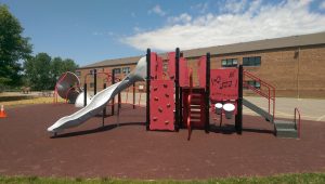 School playground with slide