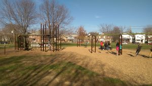 children playing at park