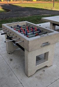 Outdoor table soccer concrete game
